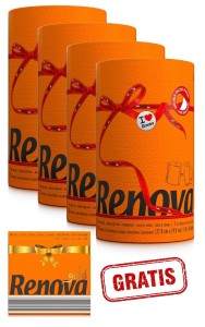 4x Pomarańczowy Ręcznik Papierowy Renova +gratis