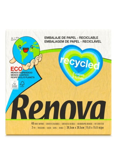 Serwetki Renova RECYCLED 40szt