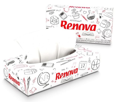 Chusteczki wyciągane do twarzy Renova Science 70 szt