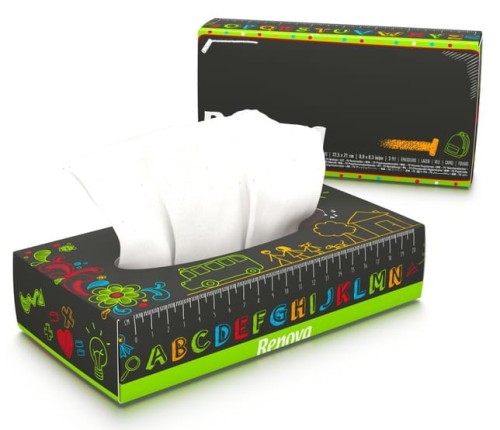 Chusteczki wyciągane do twarzy Renova Blackboard 70 szt