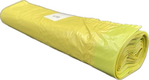 Grube worki na śmieci BBTapes żółte 60l 59x72cm 10szt z taśmą ściągającą