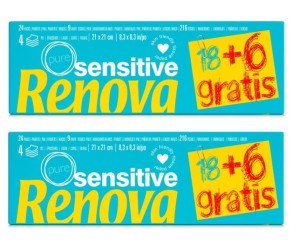 2x Chusteczki higieniczne Renova Białe 18 + 6 paczek