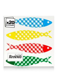 Serwetki Renova Sardines 20szt 33x33cm