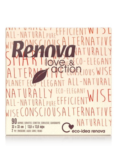 Serwetki Renova Love&Action 90szt 33x33cm