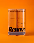 Pomarańczowy Papier Toaletowy Renova Zapachowy 16.1m 3-Warstwy 140 Listków 6 Rolek