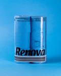 Niebieski Papier Toaletowy Renova Zapachowy 16.1m 3-Warstwy 140 Listków 6 Rolek