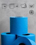 Niebieski Papier Toaletowy Renova Zapachowy 16.1m 3-Warstwy 140 Listków 6 Rolek