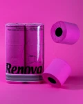Różowy Papier Toaletowy Renova Zapachowy 16.1m 3-Warstwy 140 Listków 6 Rolek