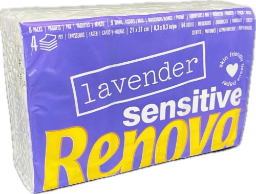 Chusteczki higieniczne Renova lavender 6x9 szt