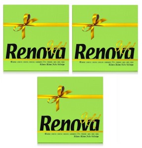 3x Serwetki stołowe Renova GOLD zielone 40szt