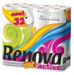 Papier Toaletowy Renova Active Biały 13.8m 2-Warstwy 110 Listków 32 Rolki