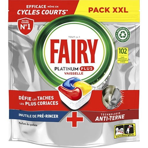 Fairy Platinum Plus Anti Terne Citron 102szt 1,5kg