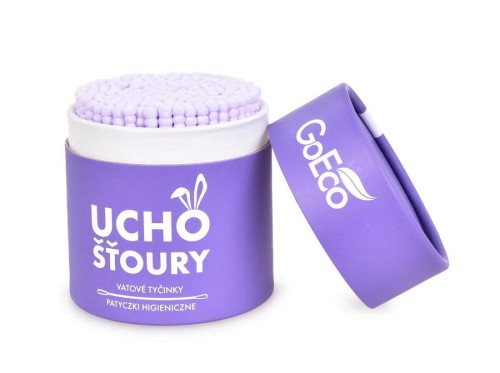 Patyczki do uszu GoEco Fioletowe 200 szt