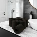 Czarny Papier Toaletowy Renova Zapachowy 16.1m 3-Warstwy 140 Listków 6 Rolek