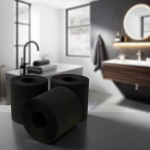 Czarny Papier Toaletowy Renova Zapachowy 16.1m 3-Warstwy 140 Listków 6 Rolek