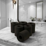 Czarny Papier Toaletowy Renova Zapachowy 16.1m 3-Warstwy 140 Listków 6 Rolek