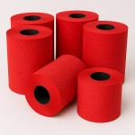 Czerwony Papier Toaletowy Renova Zapachowy 16.1m 3-Warstwy 140 Listków 6 Rolek