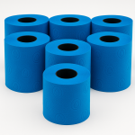 Niebieski Papier Toaletowy Renova Zapachowy 16.1m 3-Warstwy 140 Listków 6 Rolek