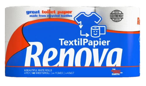 Papier toaletowy Renova Textilpapier 16.1m 4-warstwy 140 Listków 6 rolek