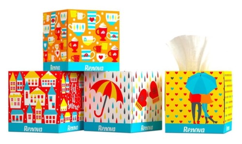 Chusteczki wyciągane Renova Bundle Pack Autumn 4x50 szt