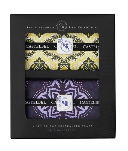 Zestaw Mydeł Castelbel Tile Art – Kolendra & Limonka oraz Rabarbar & Czarna Porzeczka 2x200g