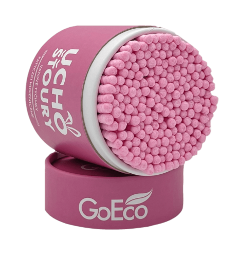 Patyczki kosmetyczne GoEco Różowe 200szt
