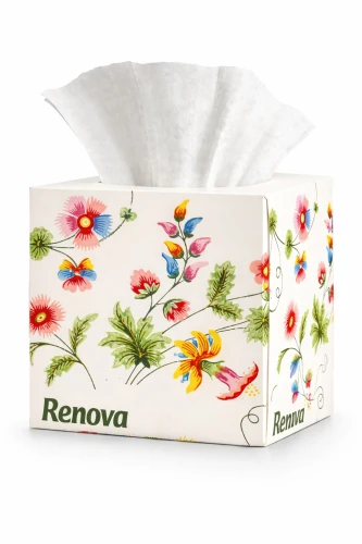 Chusteczki wyciągane do twarzy kwiaty 50 szt