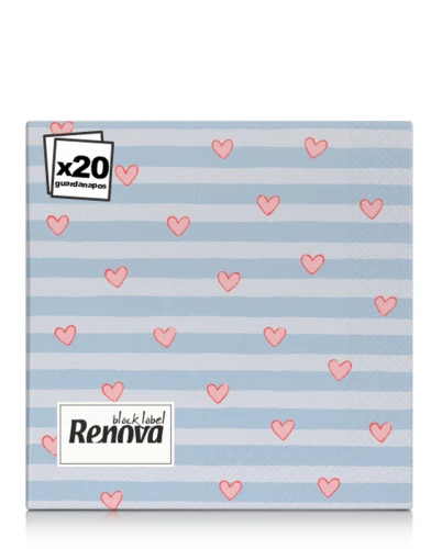 Serwetki Papierowe Renova Tiny Hearts 33x33cm 20 sztuk
