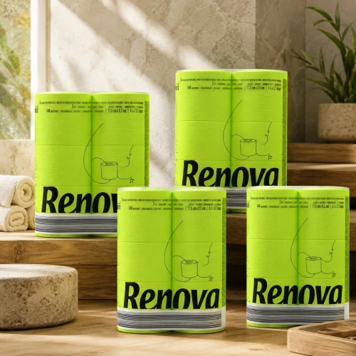 Limonkowy papier toaletowy Renova 4 opakowania