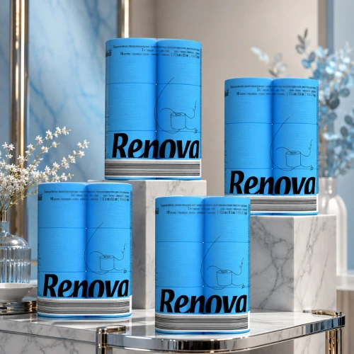 Niebieski papier toaletowy Renova 4 opakowania