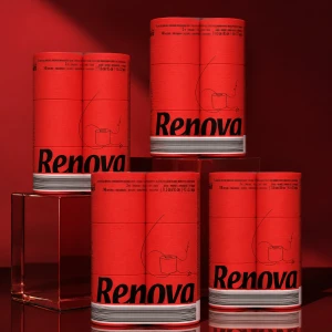 Czerwony papier toaletowy Renova 4 opakowania