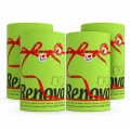 Limonkowy ręcznik papierowy kuchenny Renova w zestawie 4 opakowań, dekoracyjny kolorowy papier premium do kuchni i codziennego użytku.