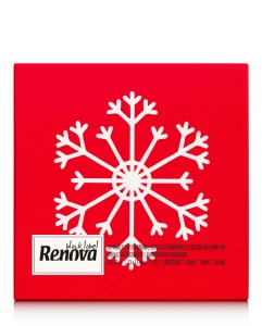 Serwetki Papierowe Renova White Snowflakes Białe w Śnieżynki