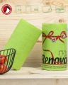 Limonkowy ręcznik Renova Compact - arkusz i opakowanie