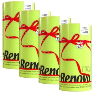 Zestaw 4 ręczników kuchennych Renova Limonkowy Compact 2-warstwowych 120 arkuszy