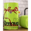 Limonkowy ręcznik kuchenny Renova - opakowanie i rolka – zdjęcie zestawu 4 rolek