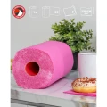 Renova Red Label Rosa – dwuwarstwowy różowy ręcznik papierowy, 120 listków – zdjęcie zestawu 4 rolek
