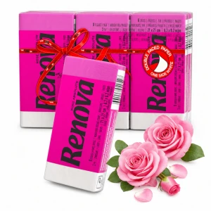 Chusteczki higieniczne Renova Rose 3-warstwowe 6×9 szt.