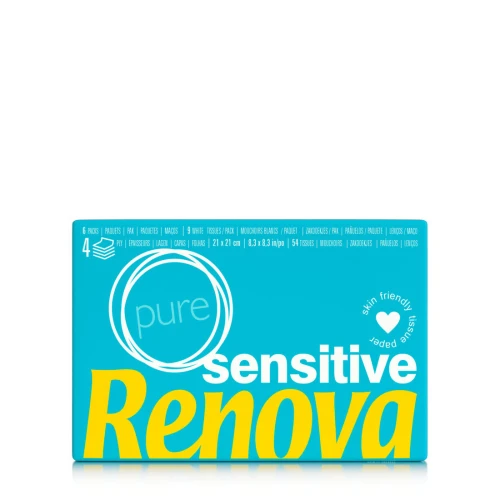 Chusteczki higieniczne Renova Pure 6x9 szt – opakowanie produktu