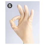 Rękawice gospodarcze Renova DUPLEX Super Soft S – 1 para – otwarta dłoń w rękawicy z oznaczeniem rozmiaru S