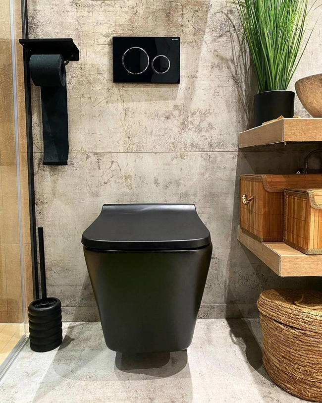 dodatki do czarnej łazienki